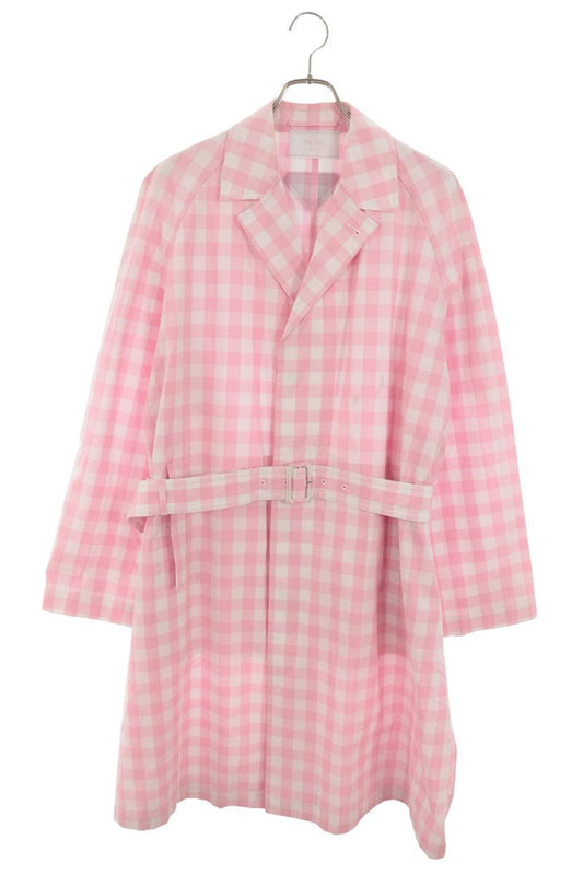 PRADA Gingham Check Chester Coat Size 50