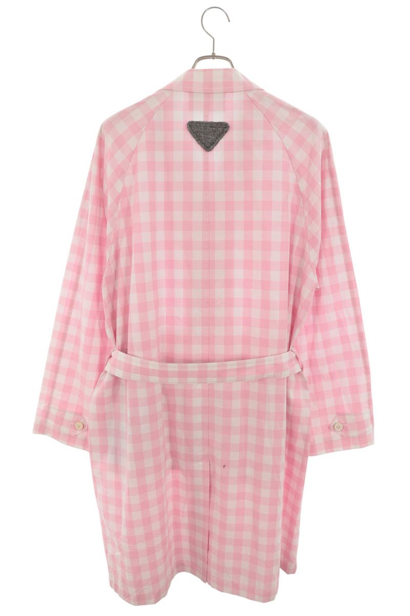 PRADA Gingham Check Chester Coat Size 50
