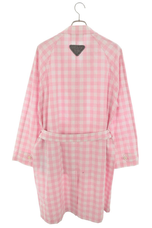 PRADA Gingham Check Chester Coat Size 50