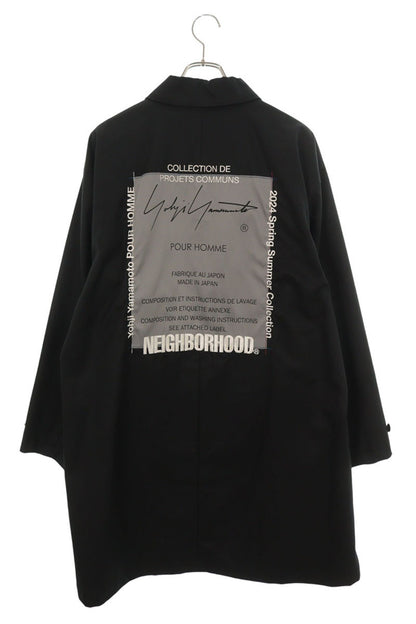 NEIGHBORHOOD x YOHJI YAMAMOTO POUR HOMME 24SS Back Logo Coat Black Size M