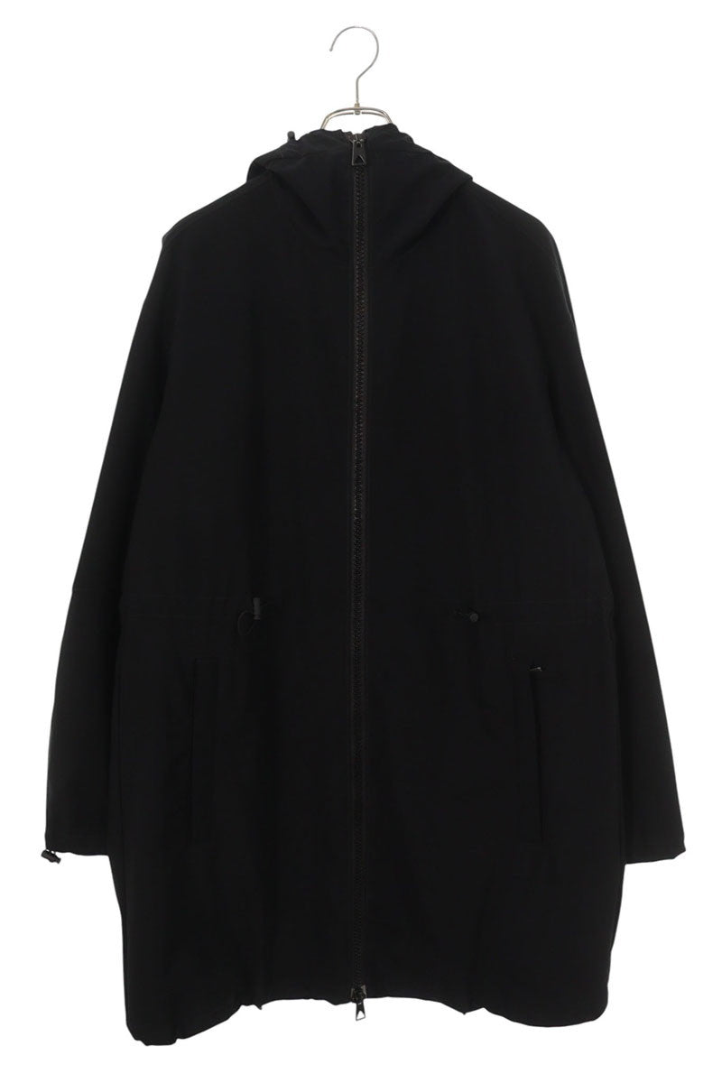 BOTTEGA VENETA Hooded Nylon Long Coat Black Size XS