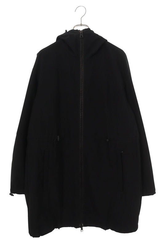 BOTTEGA VENETA Hooded Nylon Long Coat Black Size XS