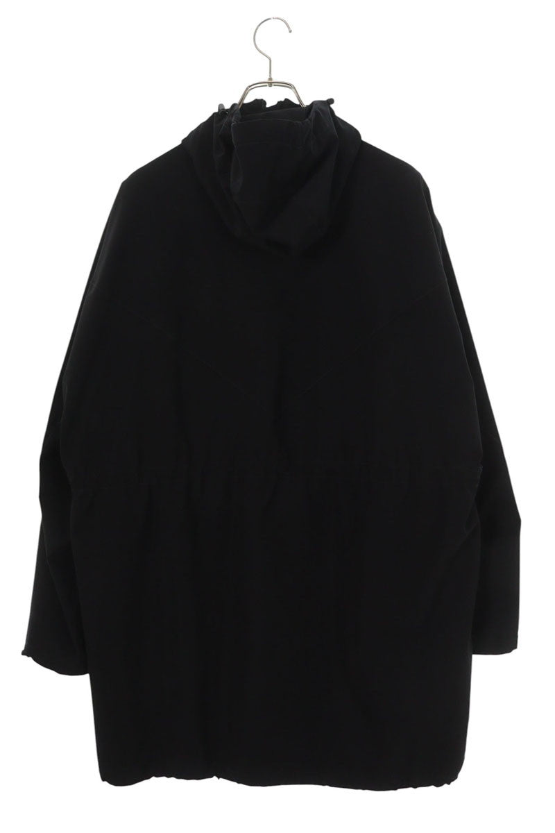 BOTTEGA VENETA Hooded Nylon Long Coat Black Size XS