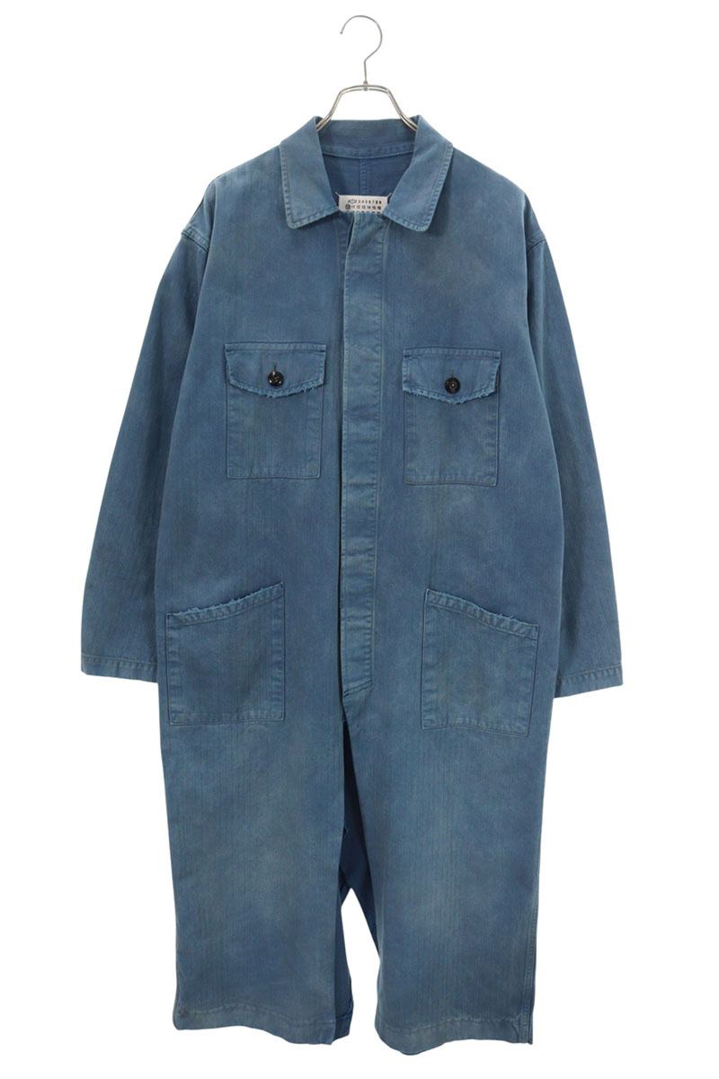 Maison Margiela Vintage Herringbone Denim Coat Blue Size 44