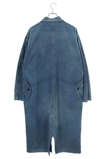 Maison Margiela Vintage Herringbone Denim Coat Blue Size 44