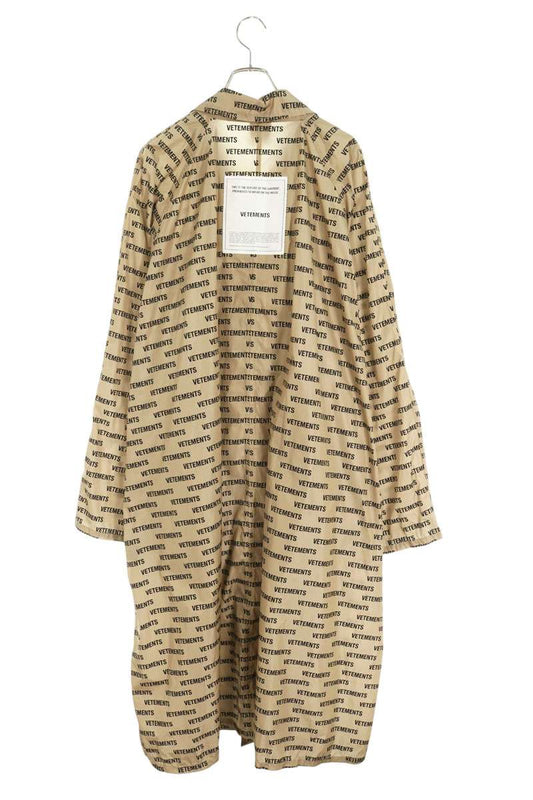 VETEMENTS 18AW All-Over Logo Print Nylon Coat Multi Size 0