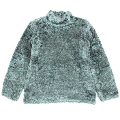 JUNIOR GAULTIER Faux Fur High Neck Sweater Green Size 40