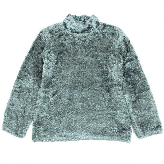 JUNIOR GAULTIER Faux Fur High Neck Sweater Green Size 40