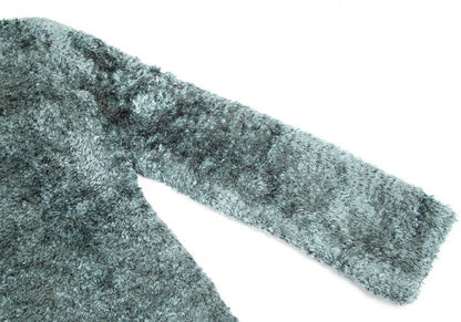 JUNIOR GAULTIER Faux Fur High Neck Sweater Green Size 40