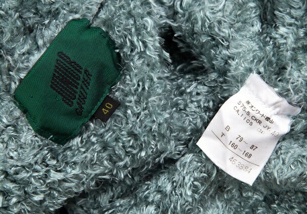 JUNIOR GAULTIER Faux Fur High Neck Sweater Green Size 40