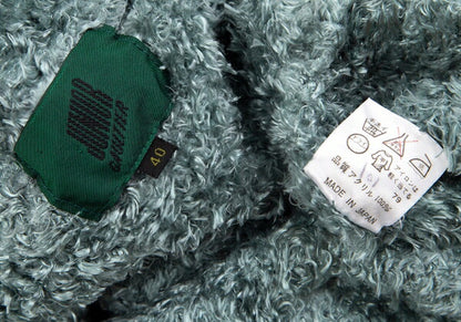 JUNIOR GAULTIER Faux Fur High Neck Sweater Green Size 40