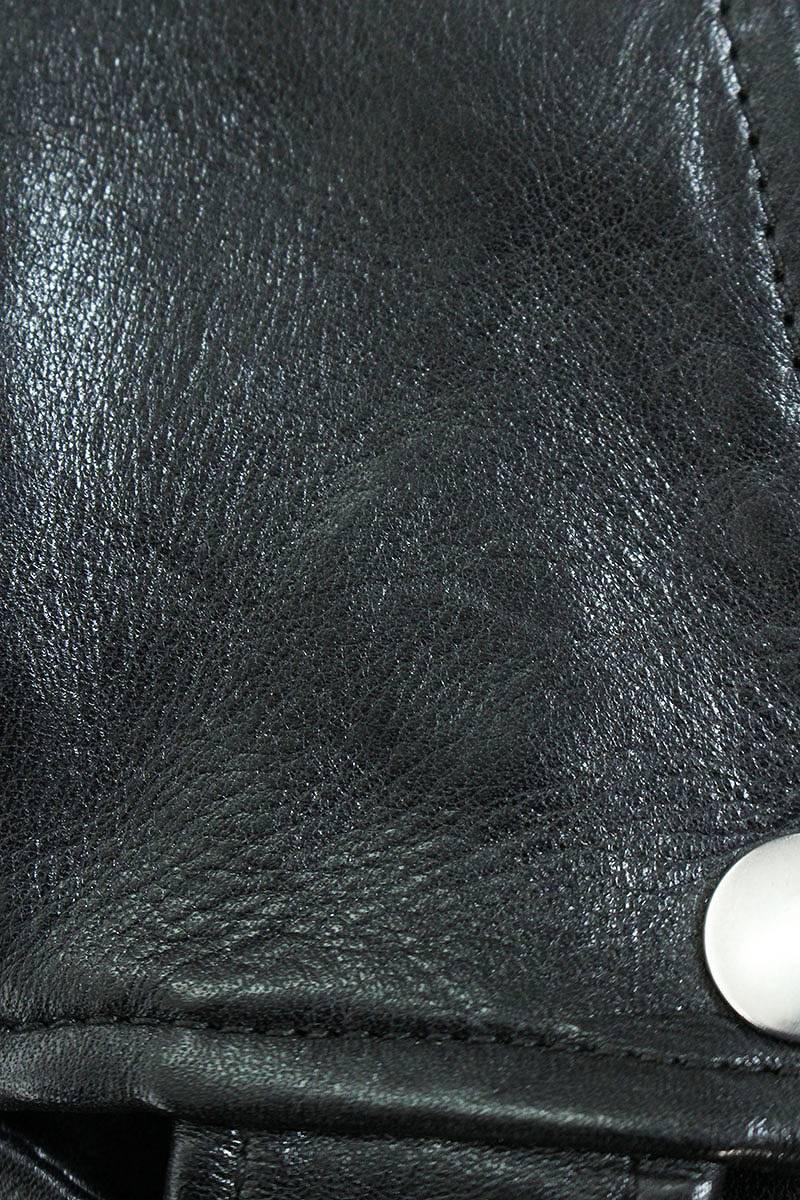 Saint Laurent Paris Classic Leather Jacket Black x Silver Size XS