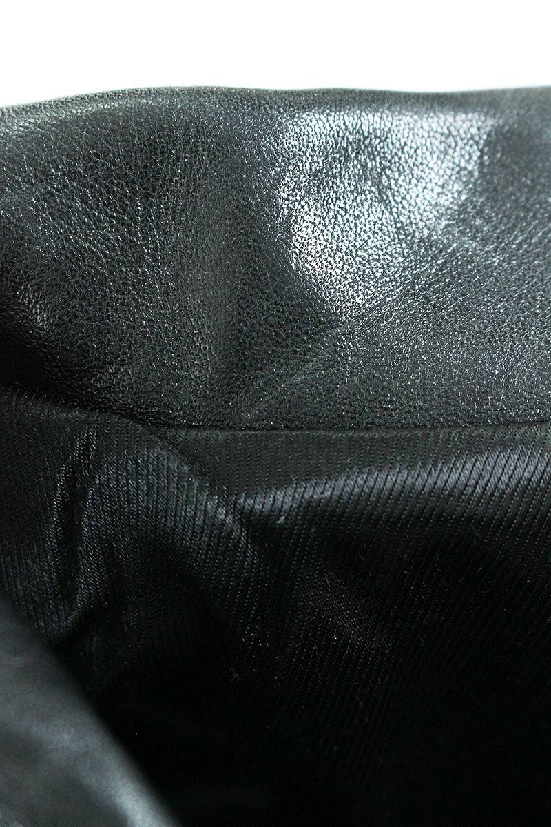 Saint Laurent Paris Classic Leather Jacket Black x Silver Size XS