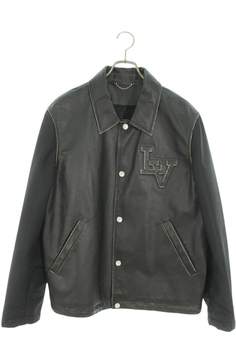 LOUISVUITTON 25SS Vintage Effect Coach Leather Jacket Size L