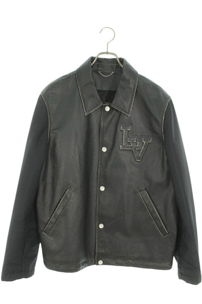 LOUISVUITTON 25SS Vintage Effect Coach Leather Jacket Size L