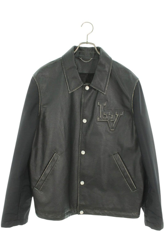 LOUISVUITTON 25SS Vintage Effect Coach Leather Jacket Size L