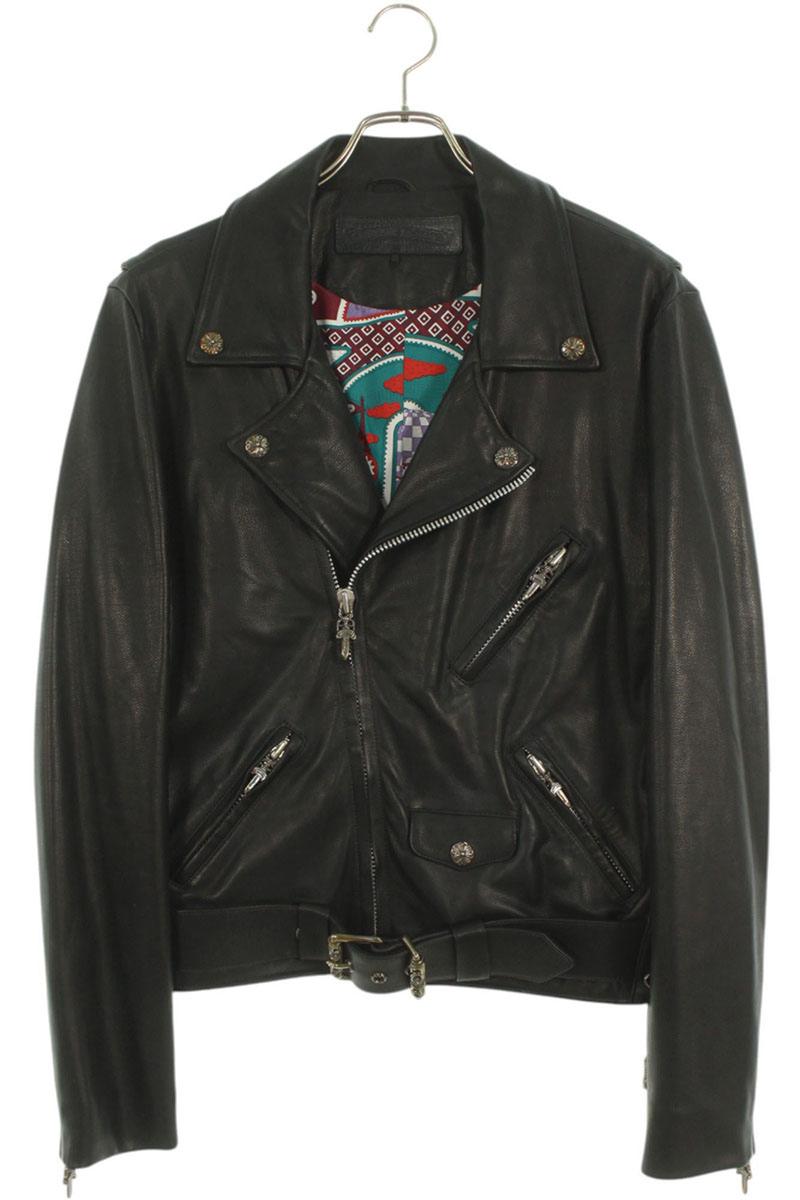Chrome Hearts JJ DEAN Dagger Zip Riders Leather Size S
