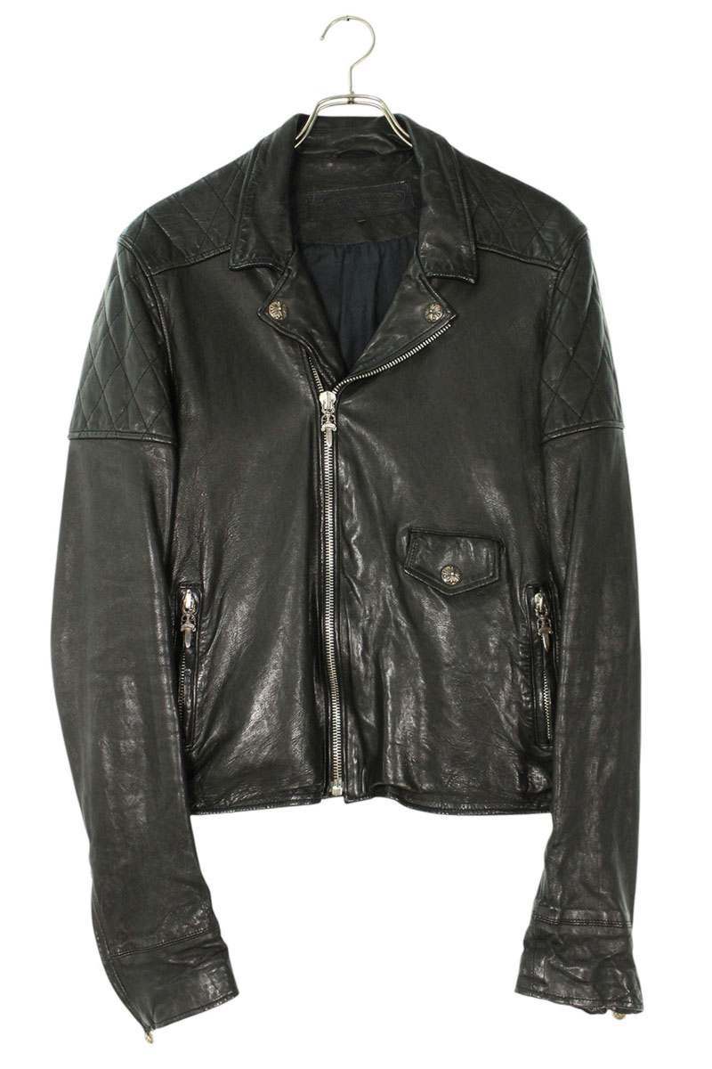Chrome Hearts CRETIN LTHR Quilted Lambskin Riders Size M
