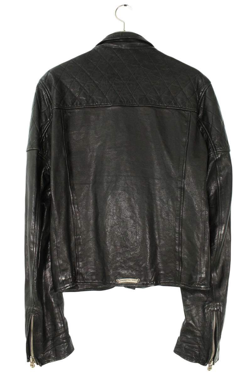 Chrome Hearts CRETIN LTHR Quilted Lambskin Riders Size M