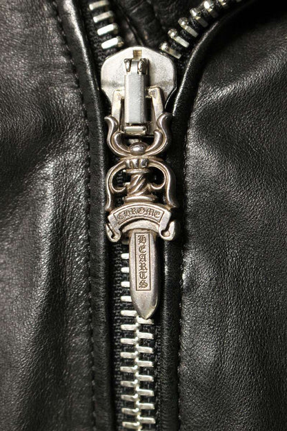 Chrome Hearts CRETIN LTHR Quilted Lambskin Riders Size M
