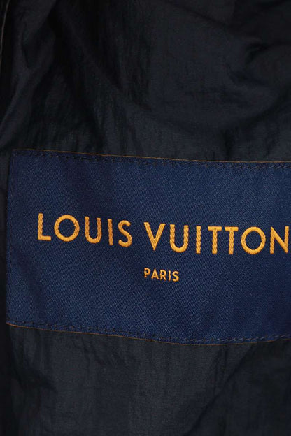 LOUISVUITTON LV Zip Design Cowhide Leather Jacket Size M