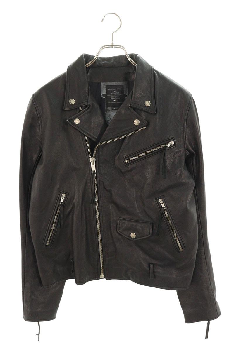 ARTCOMESFIRST Double Rider Leather Jacket Black Size 38