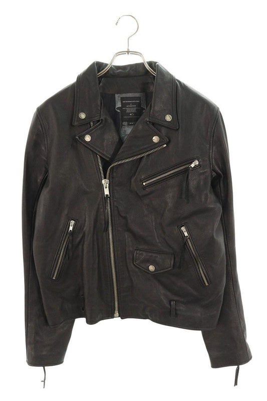 ARTCOMESFIRST Double Rider Leather Jacket Black Size 38