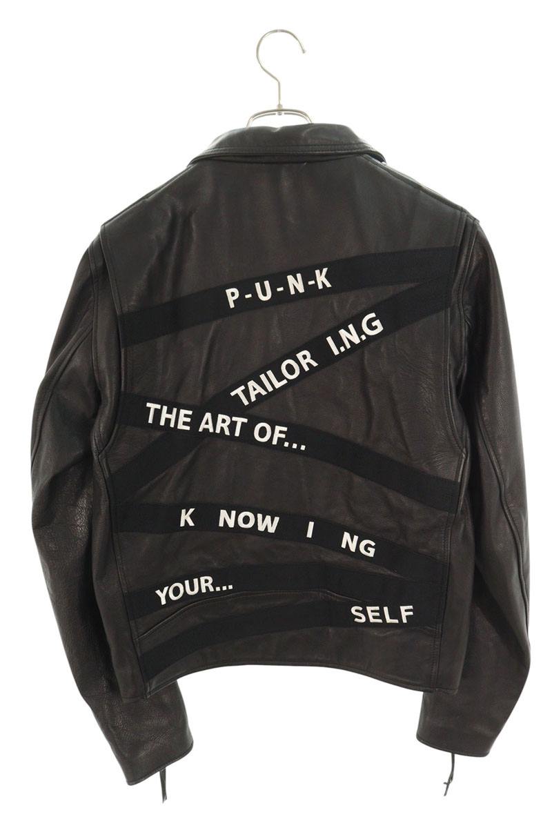 ARTCOMESFIRST Double Rider Leather Jacket Black Size 38