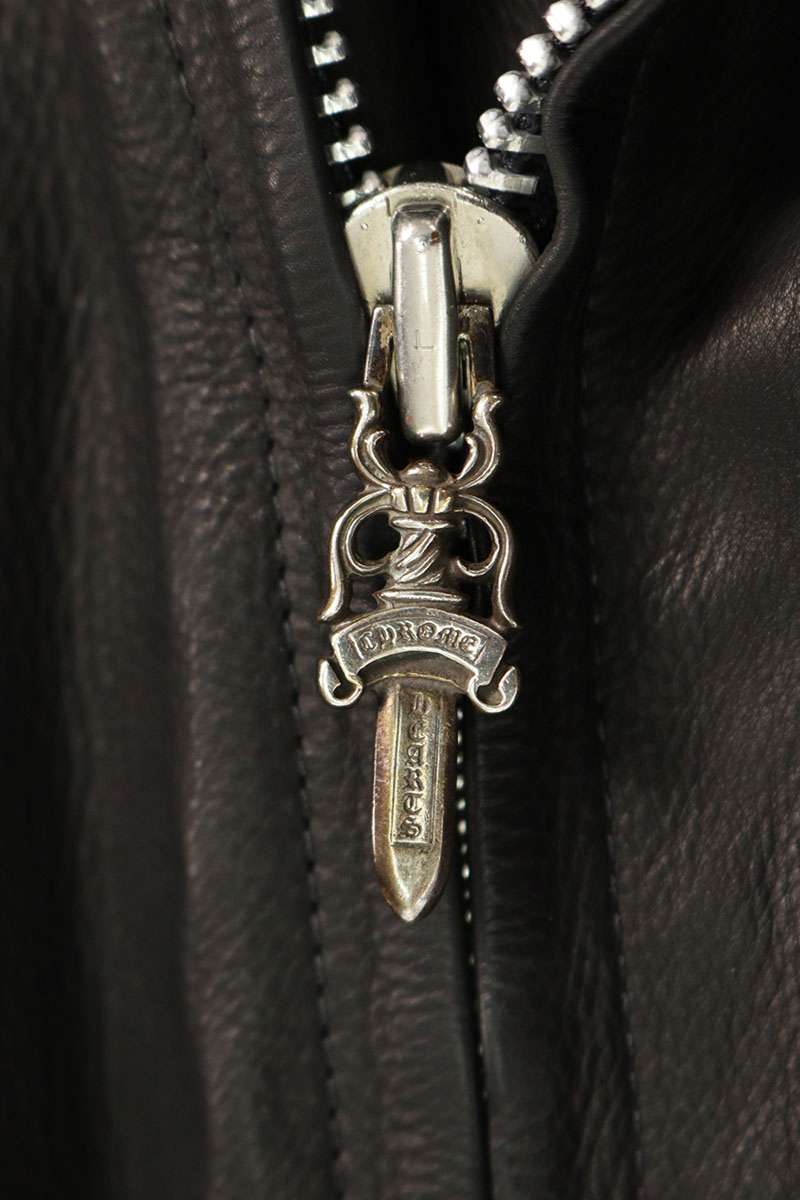 Chrome Hearts JJ DEAN Hermes Dagger Zip Lambskin Size M