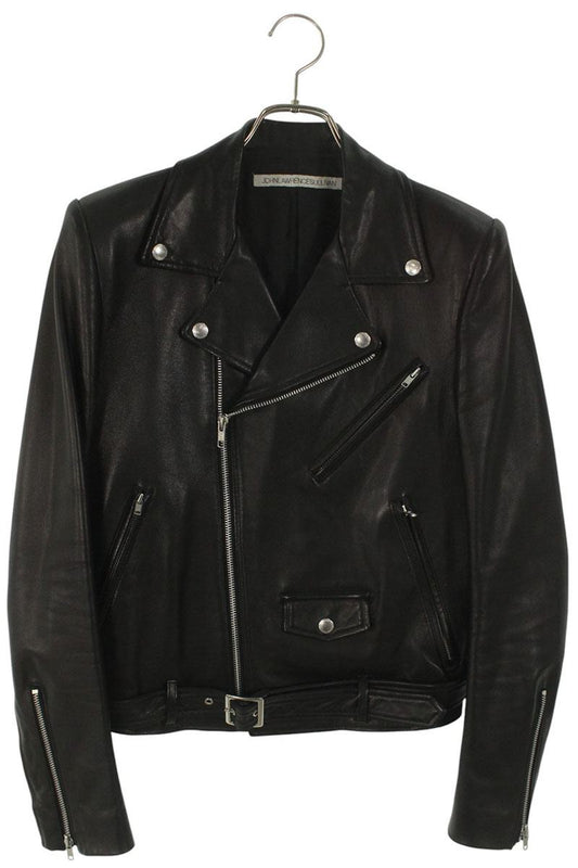 JOHNLAWRENCESULLIVAN Lamb Leather Jacket Black Size 34