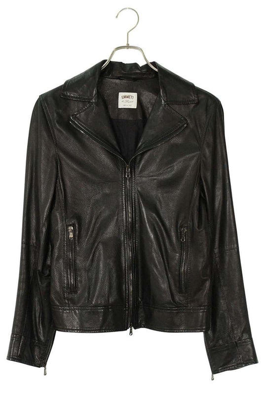EMMETI ELTON Single Rider Lamb Leather Jacket Black Size XS