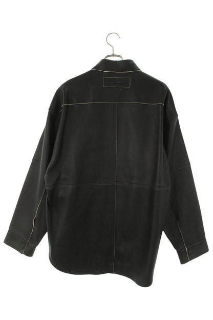 ACNE STUDIOS Lamb Leather Shirt Jacket Black Size S