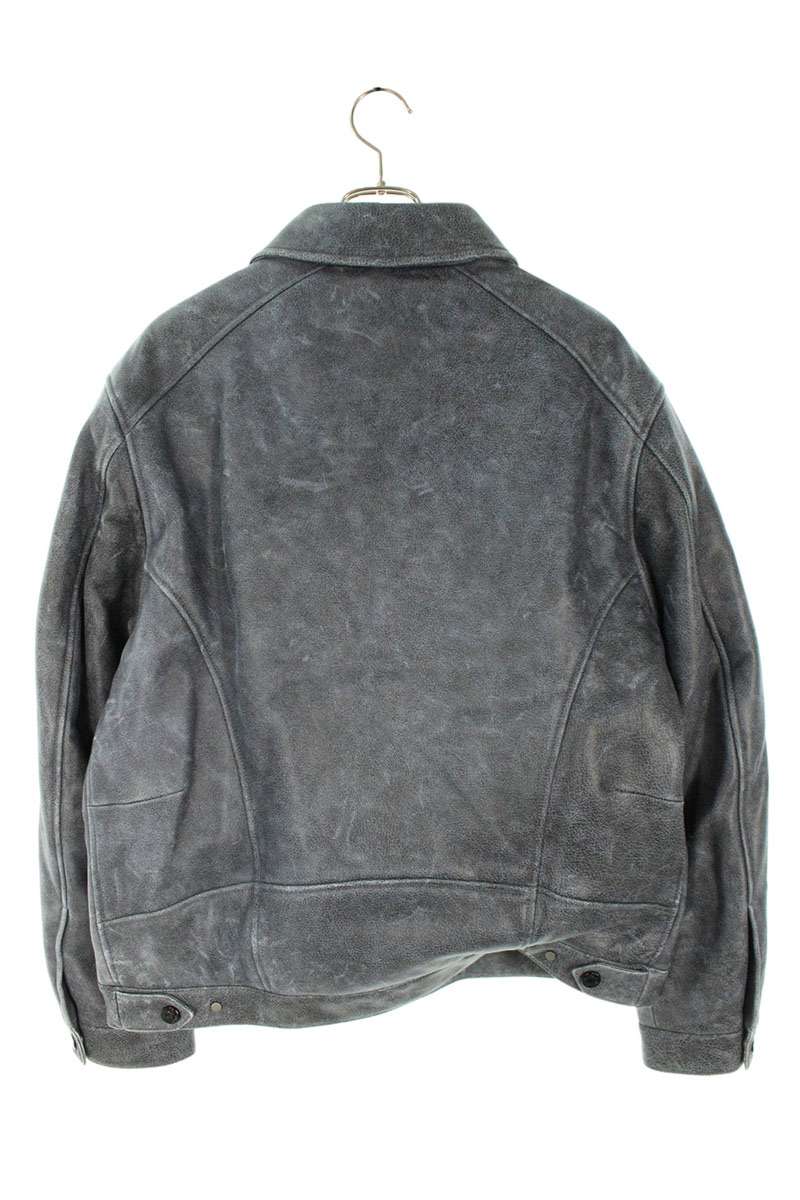 LOUISVUITTON 23SS Logo Patch Varsity Leather Jacket Size L