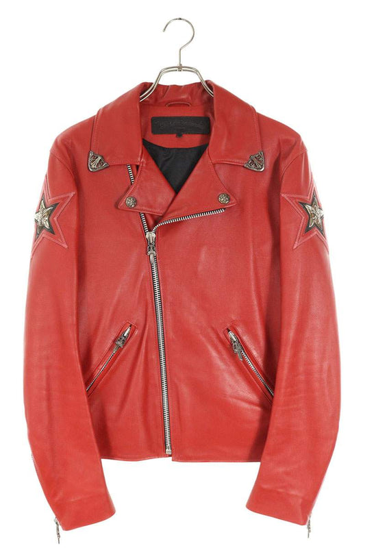 Chrome Hearts BASIC MOTO 5P Star Riders Leather Jkt Size S