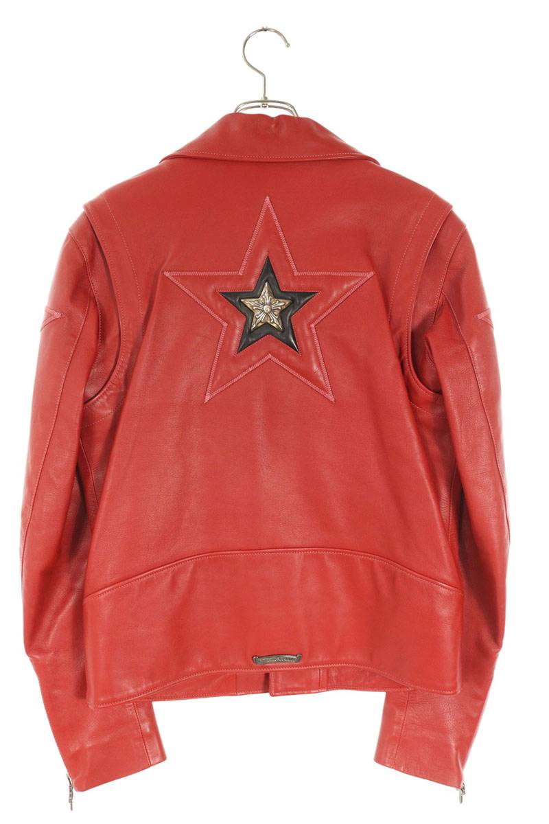 Chrome Hearts BASIC MOTO 5P Star Riders Leather Jkt Size S