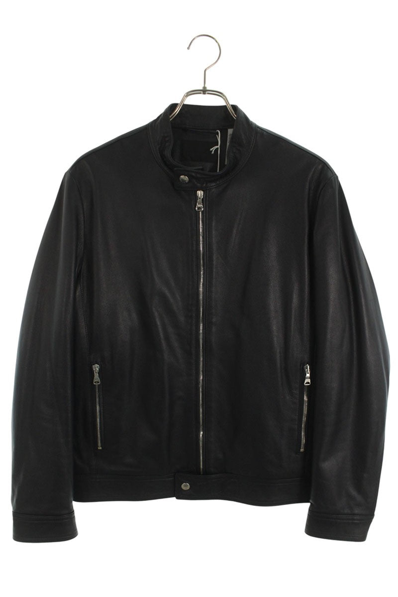 LANVIN COLLECTION Padded Lamb Leather Riders Jacket Size M