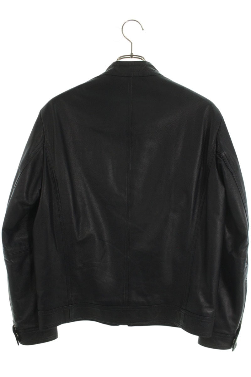 LANVIN COLLECTION Padded Lamb Leather Riders Jacket Size M