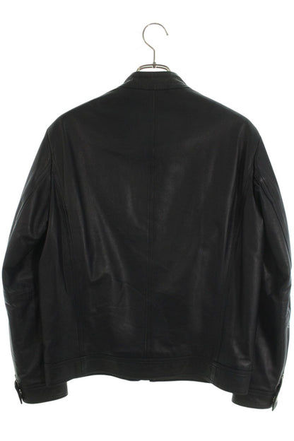 LANVIN COLLECTION Padded Lamb Leather Riders Jacket Size M