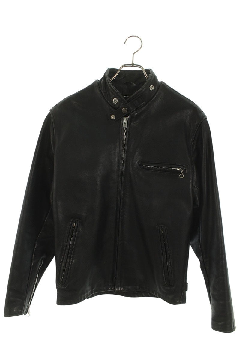 schott Single Rider's Leather Jacket Black Size 36