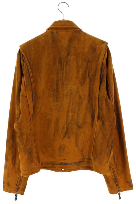 THUG CLUB Bio Soldier Suede Leather Jacket Brown Size L