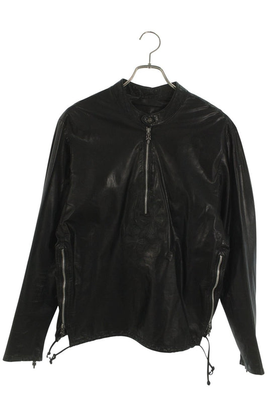 Chrome Hearts EZ RIDER Cross Patch Dagger Zip Leather Size M