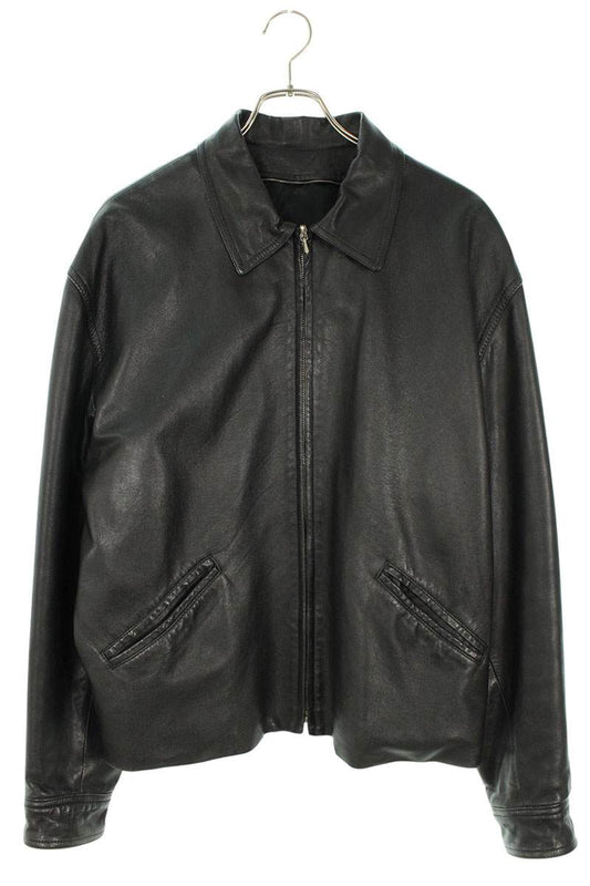 sandyseal Lamb Leather Single Rider Jacket Black Size L