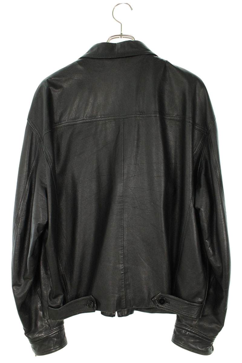 sandyseal Lamb Leather Single Rider Jacket Black Size L