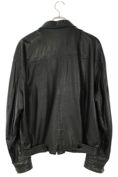 sandyseal Lamb Leather Single Rider Jacket Black Size L