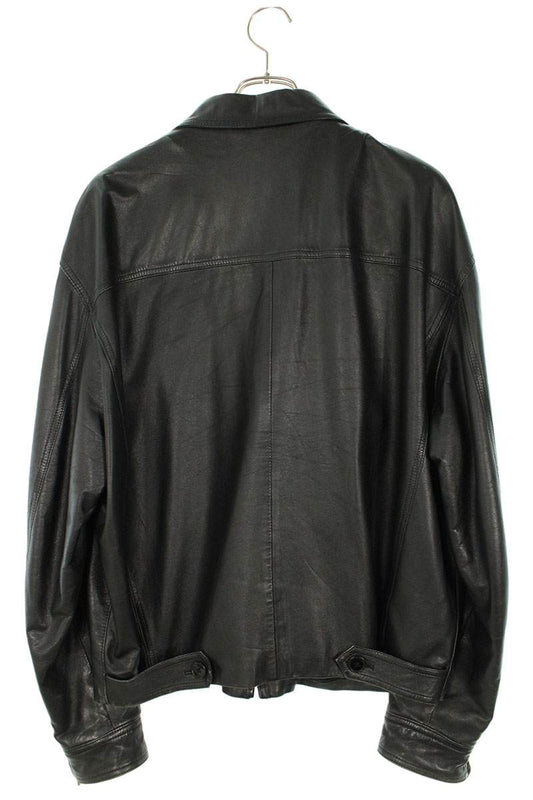 sandyseal Lamb Leather Single Rider Jacket Black Size L