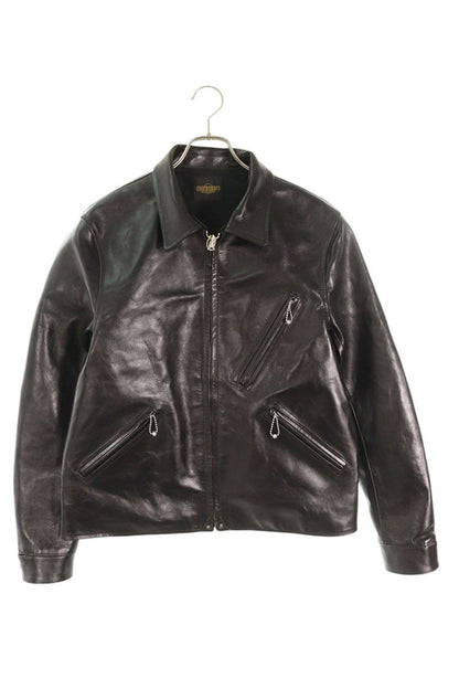 FINE CREEK&CO Horsehide Leather Jacket Black Size XS
