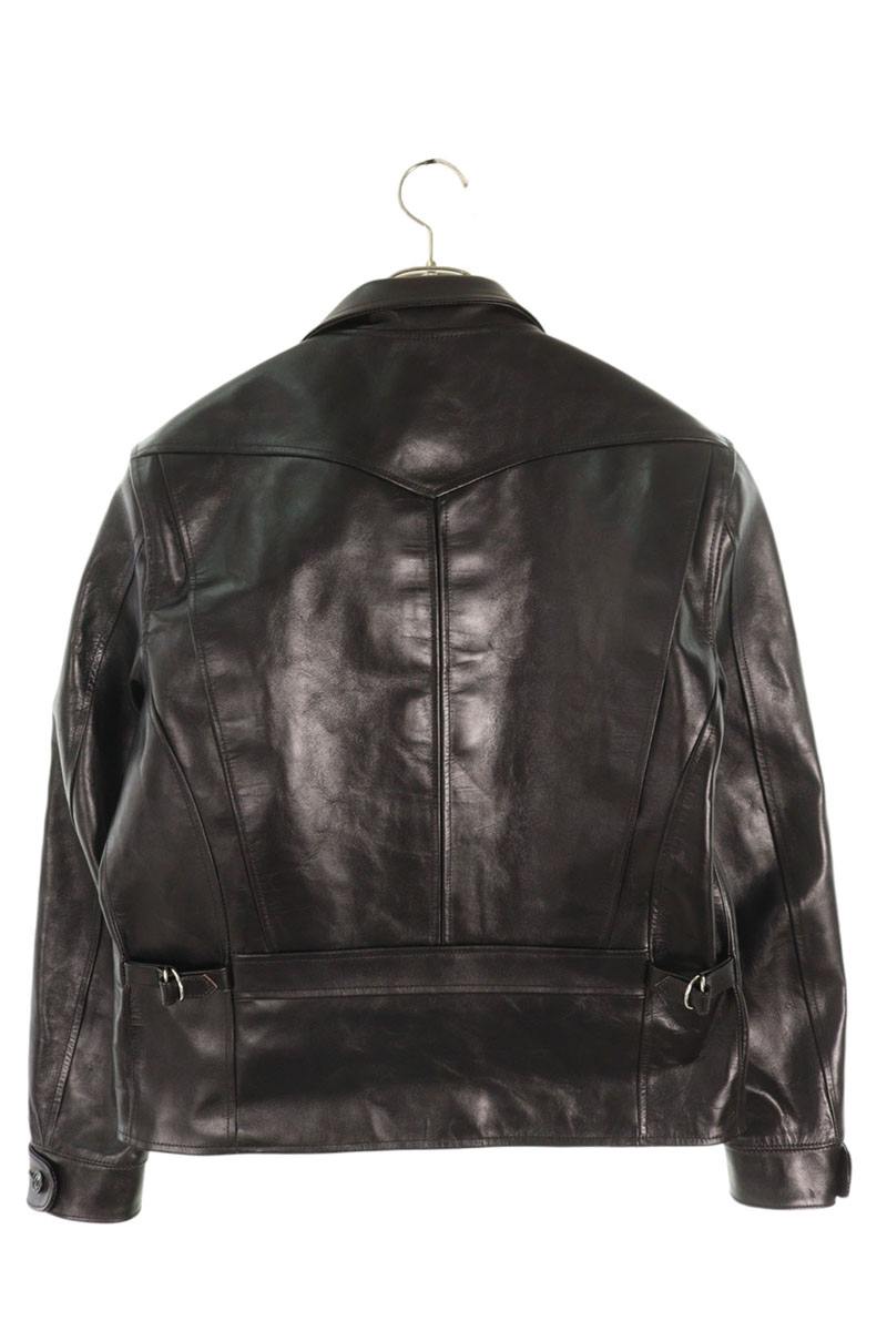 FINE CREEK&CO Horsehide Leather Jacket Black Size XS