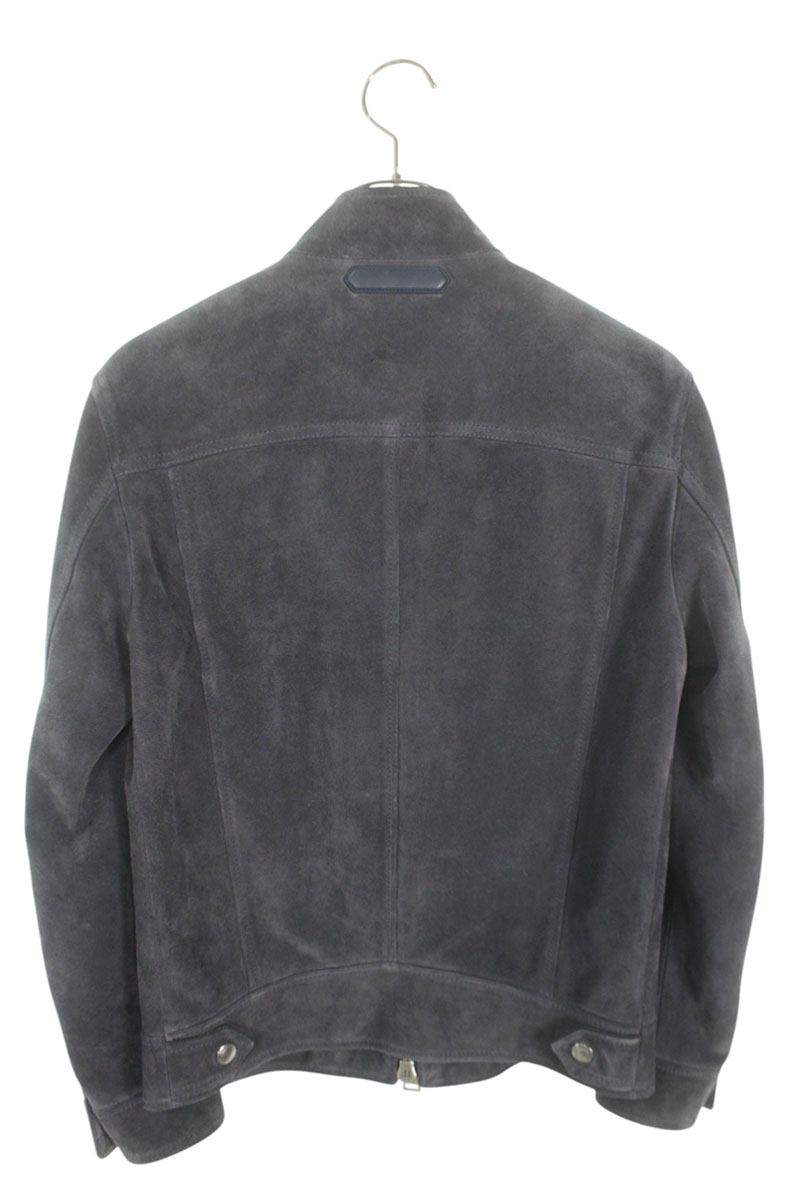 TOMFORD Cowhide Suede Single Rider Jacket Gray Size S