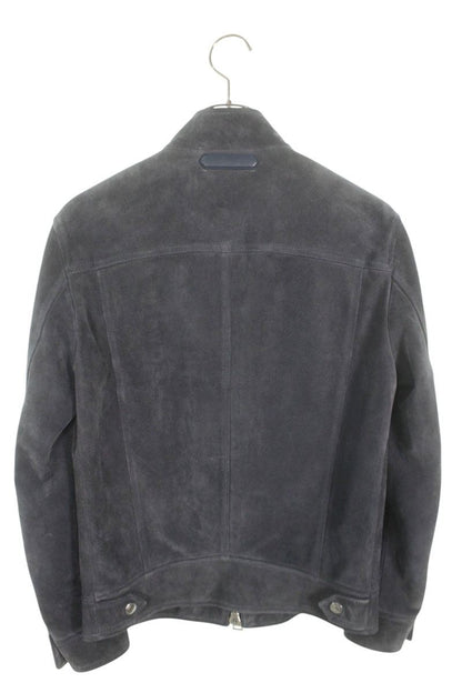 TOMFORD Cowhide Suede Single Rider Jacket Gray Size S