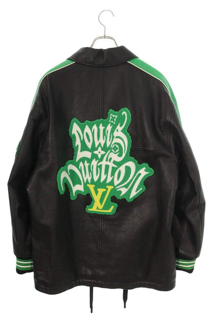 LOUISVUITTON 23SS Logo Patch Long Coach Leather Jkt Size M